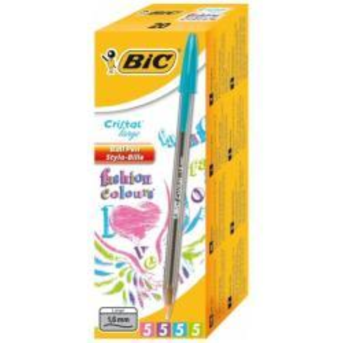 BIC CRISTAL FUN PENNE A SFERA PUNTA LARGE COLORI ASSORTITI CONF. 20 PZ.